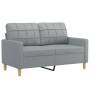 Juego de sofás con cojines 3 piezas tela gris claro de vidaXL, Sofás - Ref: Foro24-3201242, Precio: 624,36 €, Descuento: %