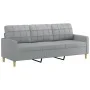 Sofagarnitur mit Kissen 3-teilig aus hellgrauem Stoff von vidaXL, Sofas - Ref: Foro24-3201242, Preis: 601,42 €, Rabatt: %