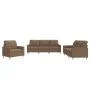 Juego de sofás con cojines 3 piezas tela marrón de vidaXL, Sofás - Ref: Foro24-3201245, Precio: 584,39 €, Descuento: %