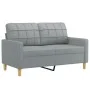 Sofagarnitur mit Kissen 2-teilig aus hellgrauem Stoff von vidaXL, Sofas - Ref: Foro24-3201274, Preis: 391,12 €, Rabatt: %