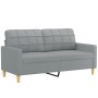 Juego de sofás con cojines 2 piezas tela gris claro de vidaXL, Sofás - Ref: Foro24-3201274, Precio: 403,68 €, Descuento: %
