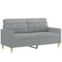Sofagarnitur mit Kissen 2-teilig aus hellgrauem Stoff von vidaXL, Sofas - Ref: Foro24-3201274, Preis: 391,12 €, Rabatt: %