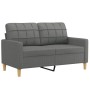 Juego de sofás con cojines 2 piezas tela gris oscuro de vidaXL, Sofás - Ref: Foro24-3201275, Precio: 424,94 €, Descuento: %