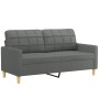 Juego de sofás con cojines 2 piezas tela gris oscuro de vidaXL, Sofás - Ref: Foro24-3201275, Precio: 424,94 €, Descuento: %