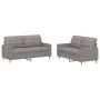 Juego de sofás con cojines 2 piezas tela gris taupe de vidaXL, Sofás - Ref: Foro24-3201281, Precio: 434,97 €, Descuento: %
