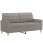 Juego de sofás con cojines 2 piezas tela gris taupe de vidaXL, Sofás - Ref: Foro24-3201281, Precio: 442,57 €, Descuento: %