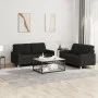 Juego de sofás con cojines 2 piezas tela negro de vidaXL, Sofás - Ref: Foro24-3201278, Precio: 366,93 €, Descuento: %