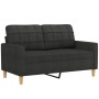 Juego de sofás con cojines 2 piezas tela negro de vidaXL, Sofás - Ref: Foro24-3201278, Precio: 385,20 €, Descuento: %