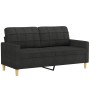 Juego de sofás con cojines 2 piezas tela negro de vidaXL, Sofás - Ref: Foro24-3201278, Precio: 385,20 €, Descuento: %
