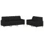 Juego de sofás con cojines 2 piezas tela negro de vidaXL, Sofás - Ref: Foro24-3201310, Precio: 457,22 €, Descuento: %