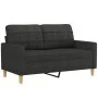 Juego de sofás con cojines 2 piezas tela negro de vidaXL, Sofás - Ref: Foro24-3201310, Precio: 457,22 €, Descuento: %