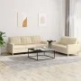 Sofagarnitur mit Kissen 2 Stück Cremefarbener Stoff von vidaXL, Sofas - Ref: Foro24-3201308, Preis: 470,16 €, Rabatt: %
