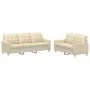Sofagarnitur mit Kissen 2 Stück Cremefarbener Stoff von vidaXL, Sofas - Ref: Foro24-3201308, Preis: 470,16 €, Rabatt: %