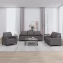 Gray synthetic leather 3-piece sofa set with cushions by vidaXL, Sofas - Ref: Foro24-3201340, Price: 578,99 €, Discount: %