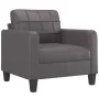 Gray synthetic leather 3-piece sofa set with cushions by vidaXL, Sofas - Ref: Foro24-3201340, Price: 578,99 €, Discount: %