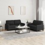 Juego de sofás con cojines 2 piezas cuero sintético negro de vidaXL, Sofás - Ref: Foro24-3201358, Precio: 423,29 €, Descuento: %