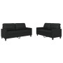 Juego de sofás con cojines 2 piezas cuero sintético negro de vidaXL, Sofás - Ref: Foro24-3201358, Precio: 423,29 €, Descuento: %