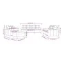 4-teilige Sofagarnitur aus grauem Kunstleder mit Kissen von vidaXL, Sofas - Ref: Foro24-3201345, Preis: 603,41 €, Rabatt: %
