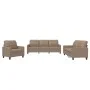 Cappuccino synthetic leather 3-piece sofa set with cushions by vidaXL, Sofas - Ref: Foro24-3201342, Price: 609,39 €, Discount: %