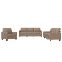 Juego de sofás con cojines 3 piezas cuero sintético capuchino de vidaXL, Sofás - Ref: Foro24-3201342, Precio: 620,58 €, Descu...