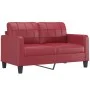 Juego de sofás con cojines 2 piezas cuero sintético rojo tinto de vidaXL, Sofás - Ref: Foro24-3201361, Precio: 444,46 €, Desc...
