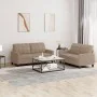 Sofagarnitur mit Kissen 2 Stück Kunstleder Cappuccino von vidaXL, Sofas - Ref: Foro24-3201362, Preis: 385,59 €, Rabatt: %