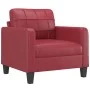 Juego de sofás con cojines 3 piezas cuero sintético rojo tinto de vidaXL, Sofás - Ref: Foro24-3201341, Precio: 611,57 €, Desc...