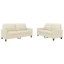 Juego de sofás con cojines 2 piezas cuero sintético crema de vidaXL, Sofás - Ref: Foro24-3201359, Precio: 428,68 €, Descuento: %