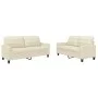 Zweiteilige Sofagarnitur aus cremefarbenem Kunstleder mit Kissen von vidaXL, Sofas - Ref: Foro24-3201359, Preis: 401,22 €, Ra...