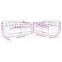 Juego de sofás con cojines 2 piezas cuero sintético crema de vidaXL, Sofás - Ref: Foro24-3201359, Precio: 428,68 €, Descuento: %