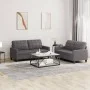 Juego de sofás con cojines 2 piezas cuero sintético gris de vidaXL, Sofás - Ref: Foro24-3201360, Precio: 389,04 €, Descuento: %