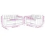 Juego de sofás con cojines 2 piezas cuero sintético gris de vidaXL, Sofás - Ref: Foro24-3201360, Precio: 389,04 €, Descuento: %