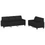 Juego de sofás con cojines 2 piezas cuero sintético negro de vidaXL, Sofás - Ref: Foro24-3201378, Precio: 487,56 €, Descuento: %