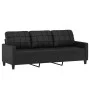Juego de sofás con cojines 2 piezas cuero sintético negro de vidaXL, Sofás - Ref: Foro24-3201378, Precio: 487,56 €, Descuento: %