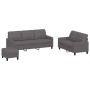 Juego de sofás con cojines 3 piezas cuero sintético gris de vidaXL, Sofás - Ref: Foro24-3201385, Precio: 525,24 €, Descuento: %