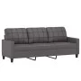 Gray synthetic leather 3-piece sofa set with cushions by vidaXL, Sofas - Ref: Foro24-3201385, Price: 472,95 €, Discount: %