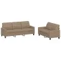 Juego de sofás con cojines 2 piezas cuero sintético capuchino de vidaXL, Sofás - Ref: Foro24-3201382, Precio: 446,54 €, Descu...