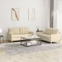 Sofa set with cushions 2 pieces cream fabric by vidaXL, Sofas - Ref: Foro24-3201276, Price: 380,50 €, Discount: %