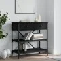 Schwarzer Konsolentisch aus Holzwerkstoff, 75 x 34,5 x 75 cm von vidaXL, Seitentische - Ref: Foro24-833408, Preis: 84,60 €, R...