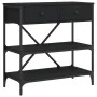 Mesa consola madera de ingeniería negro 75x34,5x75 cm de vidaXL, Mesas auxiliares - Ref: Foro24-833408, Precio: 84,60 €, Desc...