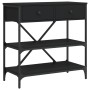 Mesa consola madera de ingeniería negro 75x34,5x75 cm de vidaXL, Mesas auxiliares - Ref: Foro24-833408, Precio: 86,42 €, Desc...