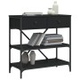 Mesa consola madera de ingeniería negro 75x34,5x75 cm de vidaXL, Mesas auxiliares - Ref: Foro24-833408, Precio: 86,42 €, Desc...