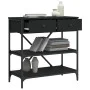 Mesa consola madera de ingeniería negro 75x34,5x75 cm de vidaXL, Mesas auxiliares - Ref: Foro24-833408, Precio: 84,60 €, Desc...