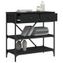 Mesa consola madera de ingeniería negro 75x34,5x75 cm de vidaXL, Mesas auxiliares - Ref: Foro24-833408, Precio: 86,42 €, Desc...