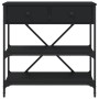 Mesa consola madera de ingeniería negro 75x34,5x75 cm de vidaXL, Mesas auxiliares - Ref: Foro24-833408, Precio: 86,42 €, Desc...