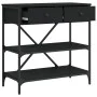 Mesa consola madera de ingeniería negro 75x34,5x75 cm de vidaXL, Mesas auxiliares - Ref: Foro24-833408, Precio: 84,60 €, Desc...