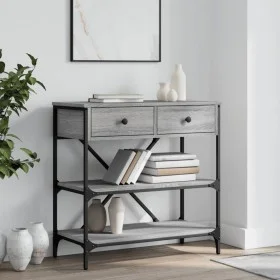 Mesa consola madera de ingeniería gris Sonoma 75x34,5x75 cm de vidaXL, Mesas auxiliares - Ref: Foro24-833411, Precio: 80,59 €...