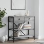 Mesa consola madera de ingeniería gris Sonoma 75x34,5x75 cm de vidaXL, Mesas auxiliares - Ref: Foro24-833411, Precio: 81,71 €...