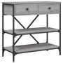 Mesa consola madera de ingeniería gris Sonoma 75x34,5x75 cm de vidaXL, Mesas auxiliares - Ref: Foro24-833411, Precio: 81,71 €...