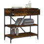 Mesa consola madera de ingeniería roble ahumado 75x34,5x75 cm de vidaXL, Mesas auxiliares - Ref: Foro24-833410, Precio: 63,67...